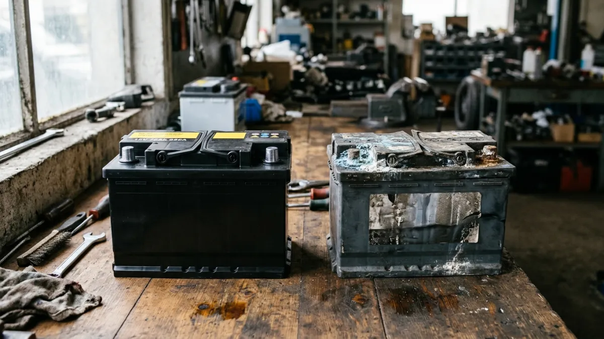 Signes d'usure d'une batterie de voiture à remplacer