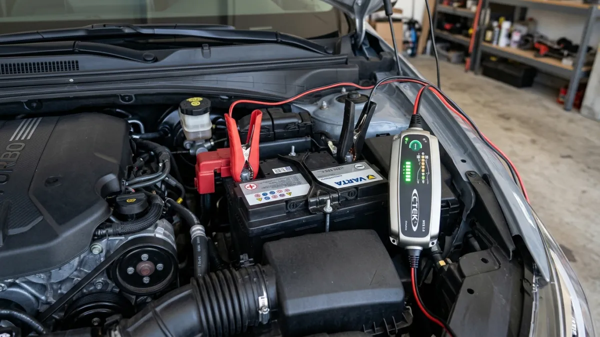 Branchement d'un chargeur automatique sur batterie de voiture